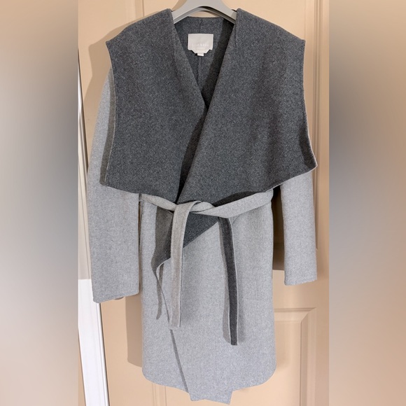 *SOLD*Soia & Kyo Wool Wrap Coat with Hoodie - Picture 1 of 8